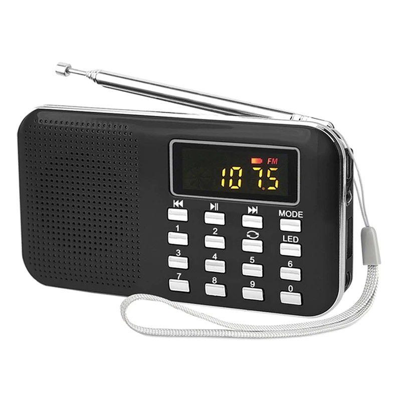 Портативный FM радио мини LCD Цифровой USB TF/мини SD карта 16 Гб MP3 стерео музыкальный