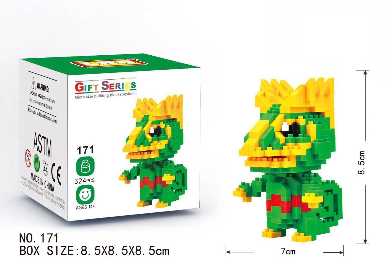 12 см Pokemon блоки алмазные гранулы творческий строительный блок Пластик Pokemon серии ПЭТ эльфы