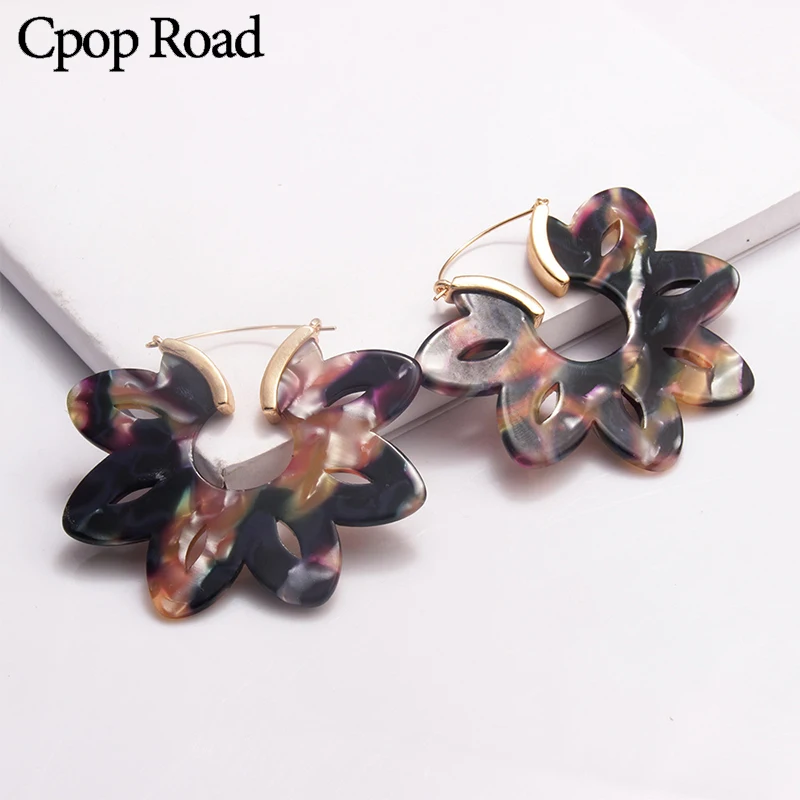 Женские ацетатные серьги с леопардовым принтом 2019|Серьги-подвески| |