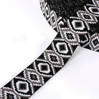 elastic webbing boho decoration lace trim vintage ethnic embroidery lace ribbon diy clothing bag embroidered accessories