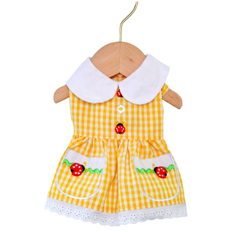 Милые платья для маленьких собак платье с принтом в виде насекомых божьей