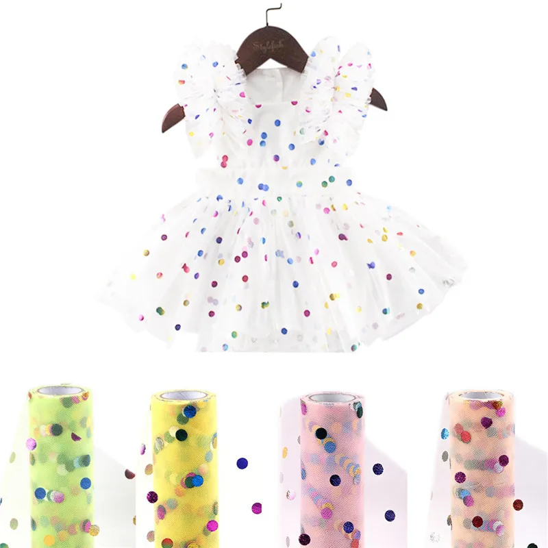 Юбка-пачка из тюля в цветной горошек с блестками юбка-пачка для украшения