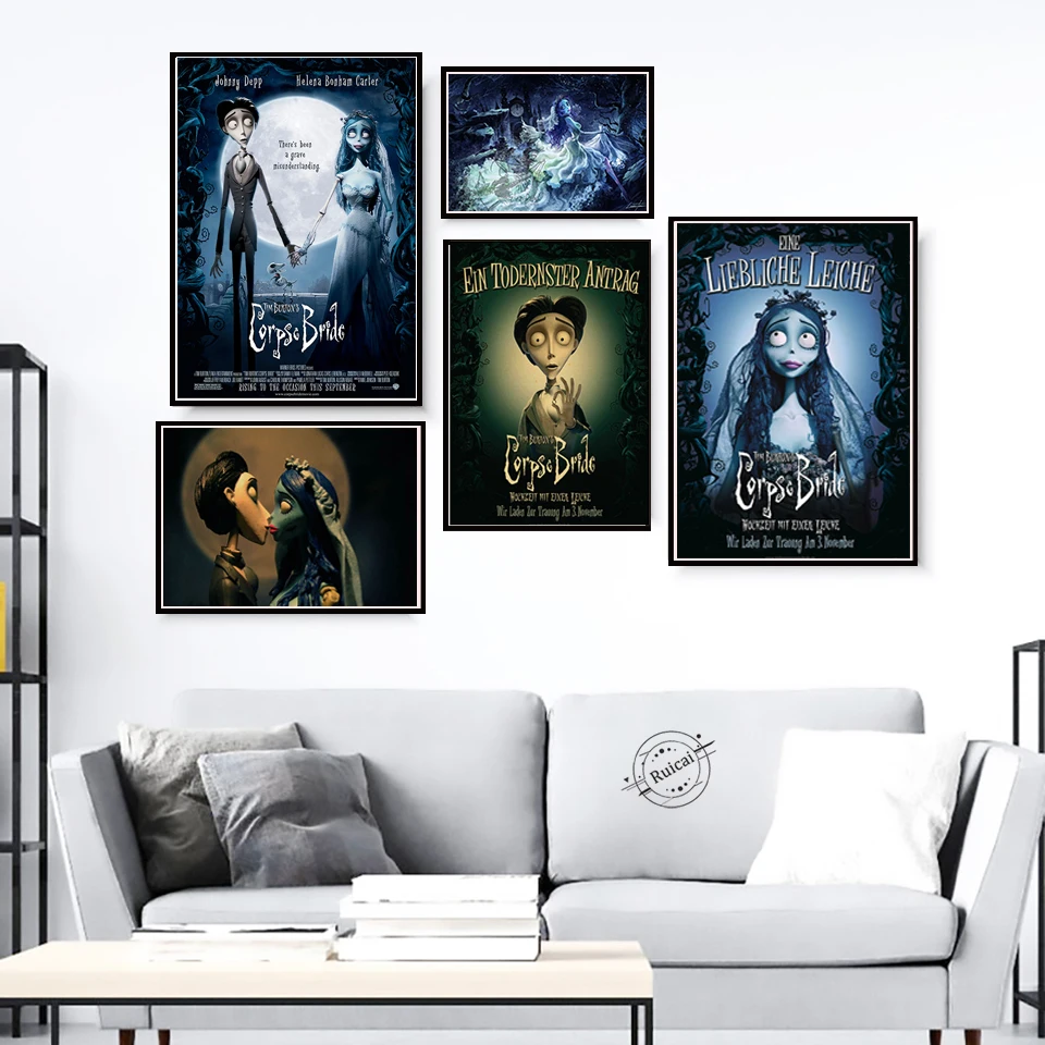 

Tim Burton's Corpse Bride Poster Canvas Art Cafe Creative Wallpaper Interior Bar Painting Home Decoration