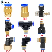 pneumatic air connector fitting pcpcfplplf 4mm 6mm 8mm thread 18 14 38 12 straight hose fittings pipe quick connectors