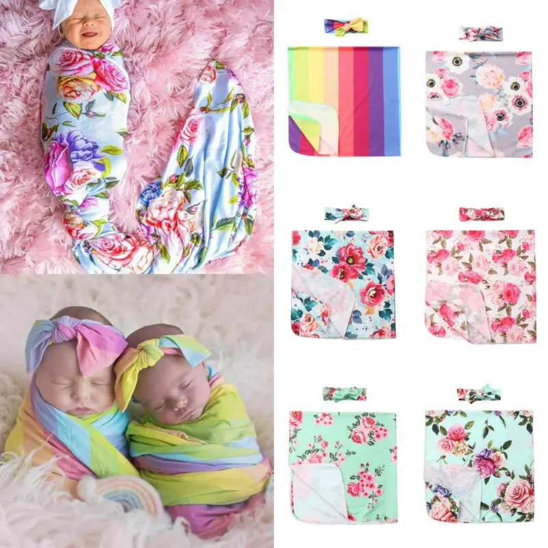 2 шт. детский хлопковый спальный мешок с цветочным принтом|Одеяла и пеленки| |