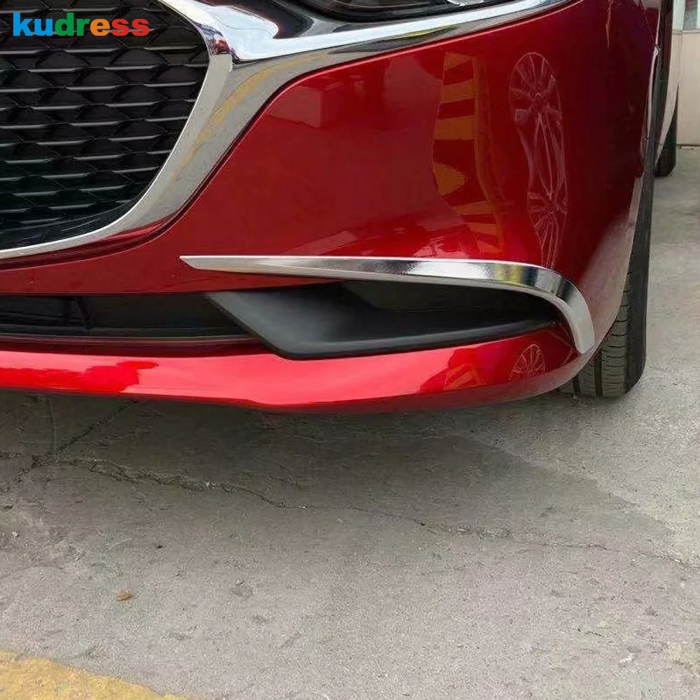 Накладки на передние противотуманные фары для Mazda 3 M3 Axela 2019 2020 ABS Chrome|Хромирование|