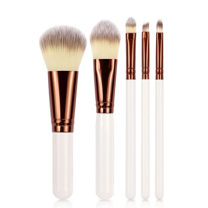 Sylyne 5 шт Кисточки для макияжа белая переносная сумка переноски уход за кожей лица