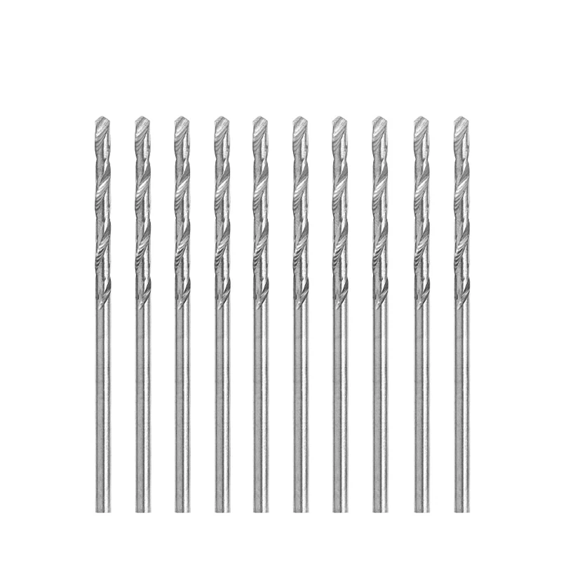 

Multifunction 10 Pcs Tiny Micro HSS 0.5mm Straight Shank Twist Drilling Bit