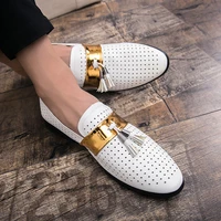 yrzl leather shoes high quality slip on loafers shoes mens summer breathable party casual men dress men shoes leather