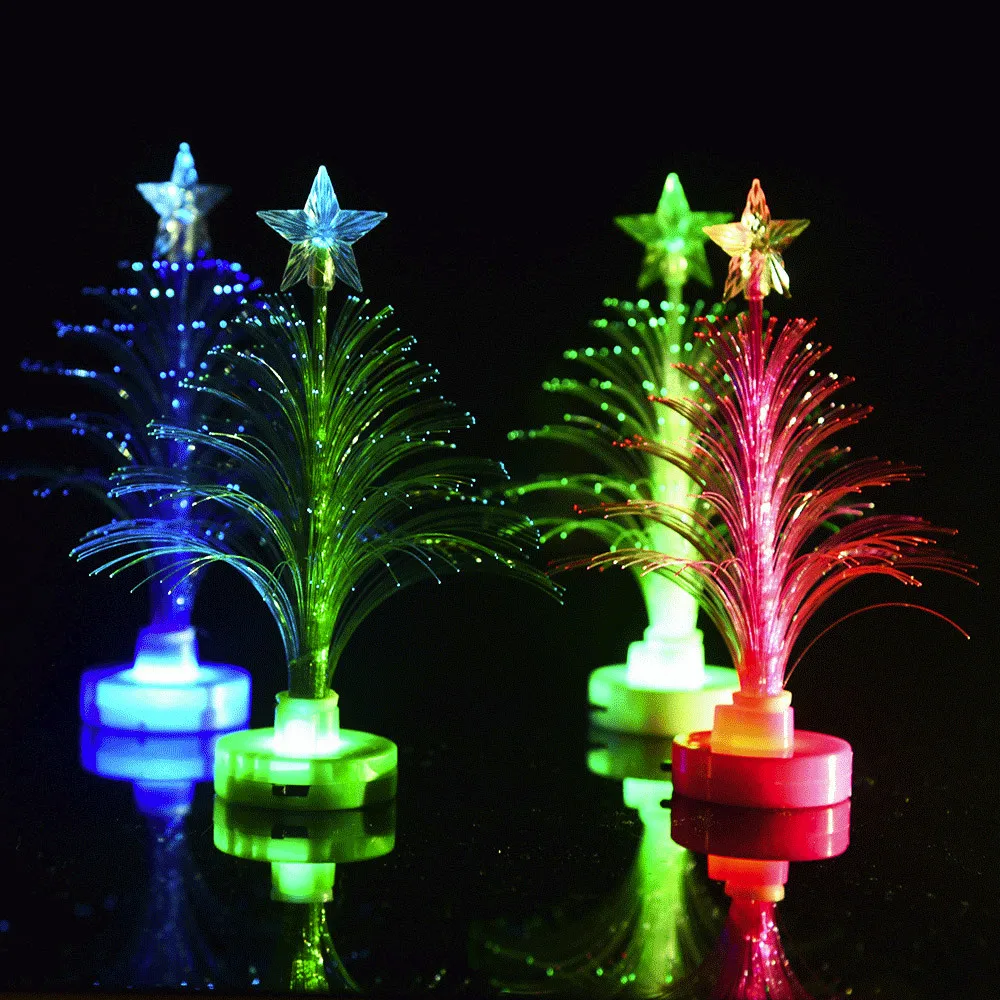 Рождественская елка, светодиодный, меняющий цвет, Мини Рождественская елка, домашний стол, вечерние украшения, Шарм