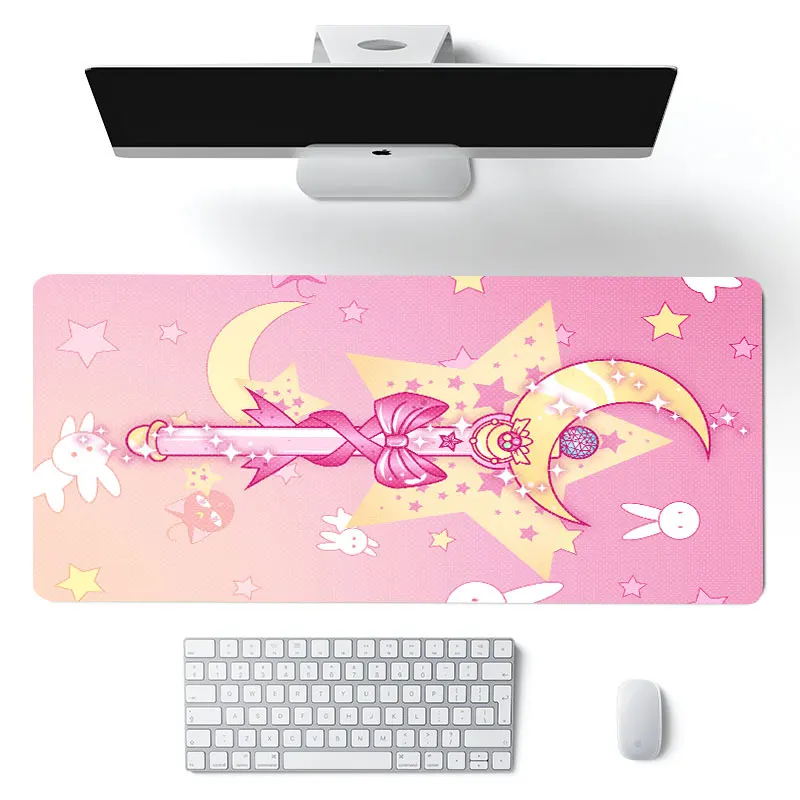 

Anime kawaii Big Mouse Pad Large Rubber Gaming Mat Speed Kawaii XL MousePad Keyboard Locking Edge Otaku Compute mouse pad