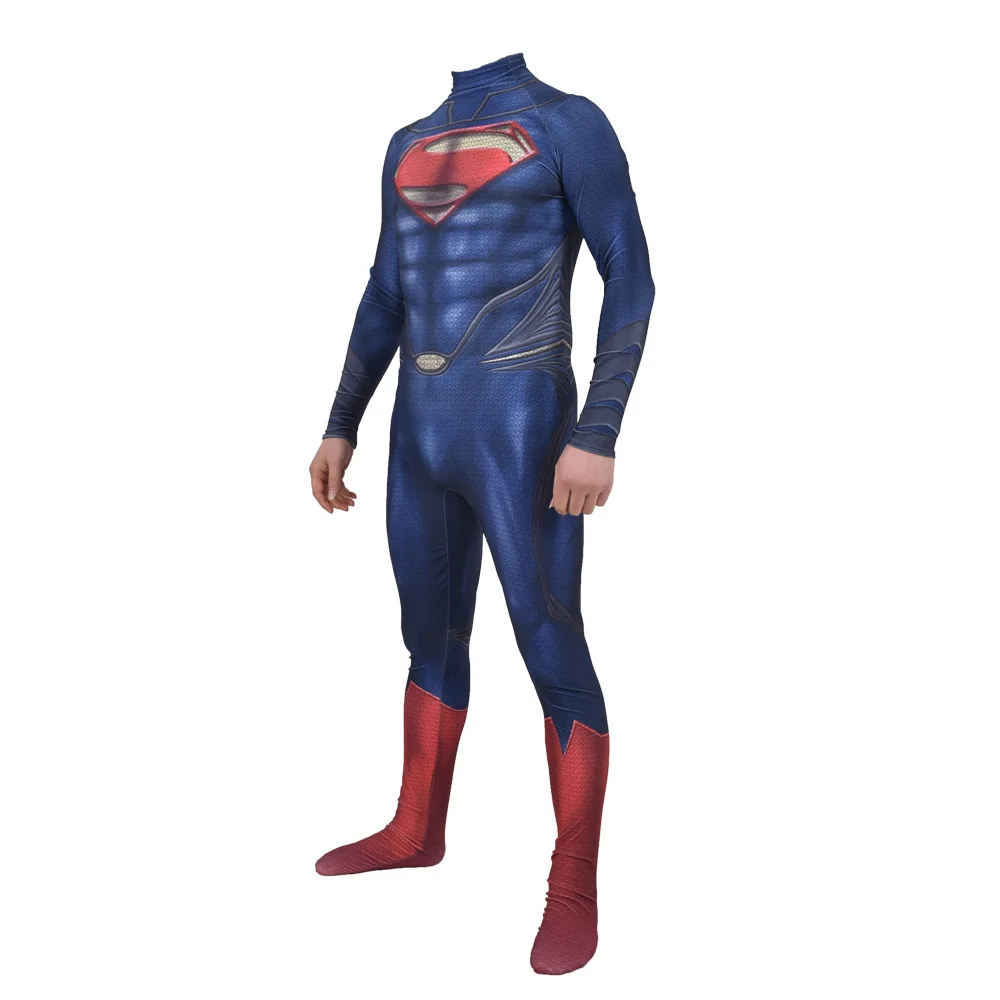 Мужской стальной костюм для косплея супергероя мужской боди мальчиков костюмы