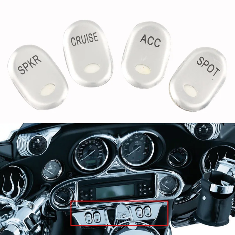 4 шт. Чехлы для переключателей чехлы клавишных комплект крышек Harley Touring Electra Tri Glide