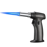 new metal inflatable windproof cigar igniter spray gun high temperature welding torch blue flame straight into lighter barbecue