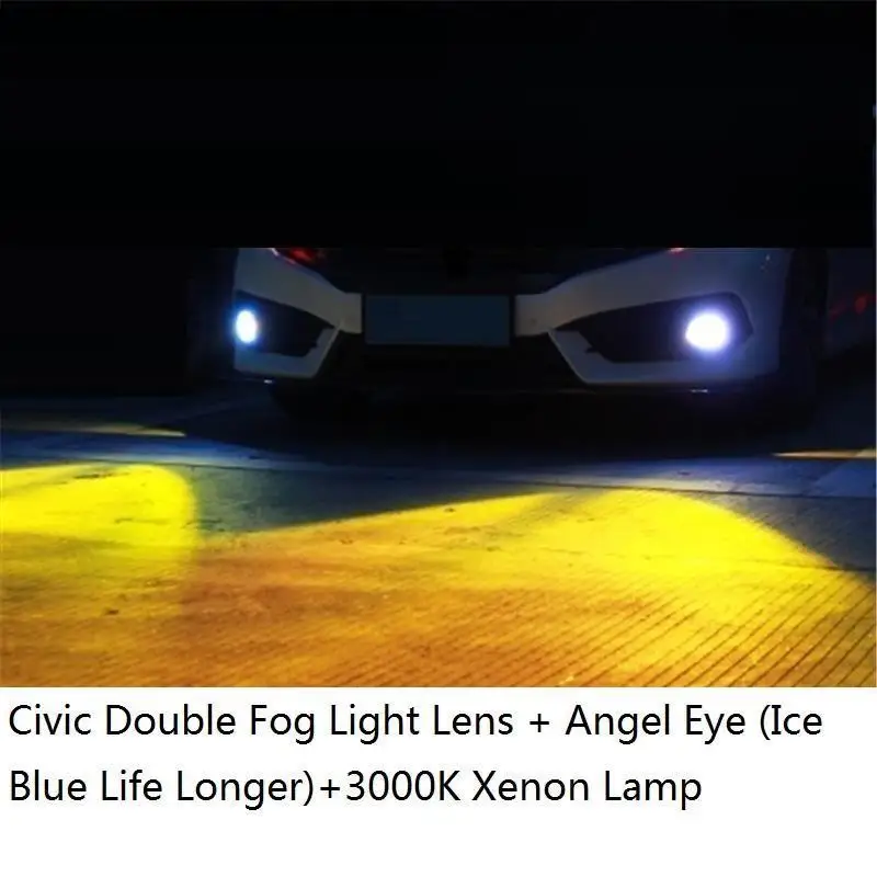 Дневные ходовые автомобильные боковые поворотники Cob Led Drl фары передние противотуманные задние Автомобильные фары в сборе 16 17 для Honda Civic - Цвет: MODEL O