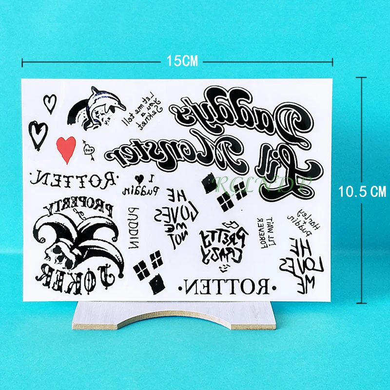 Водостойкая Временная тату наклейка клоуна Джокера флэш для мужчин девочек