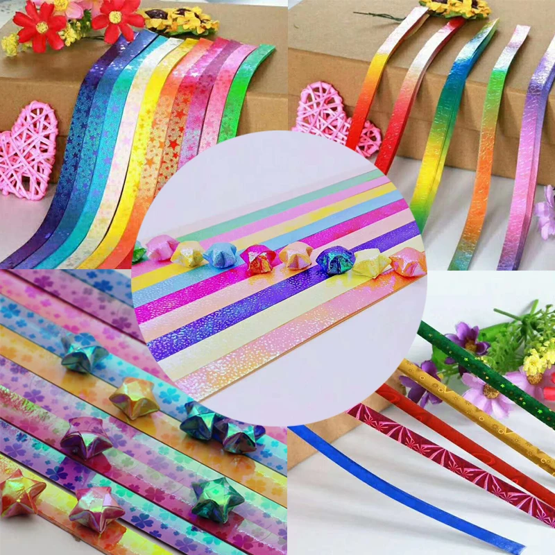 Милый набор для складывания 450 шт. удача оригами сердце сделай сам жемчуг блеск