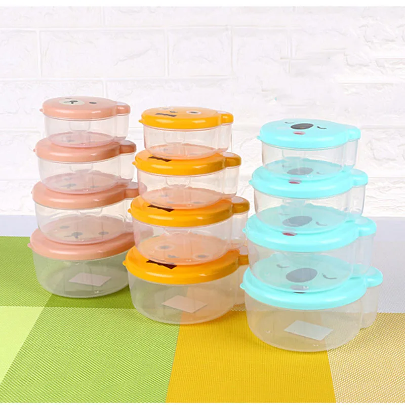 Контейнер для хранения еды 4 детали герметичный|Контейнер детского грудного