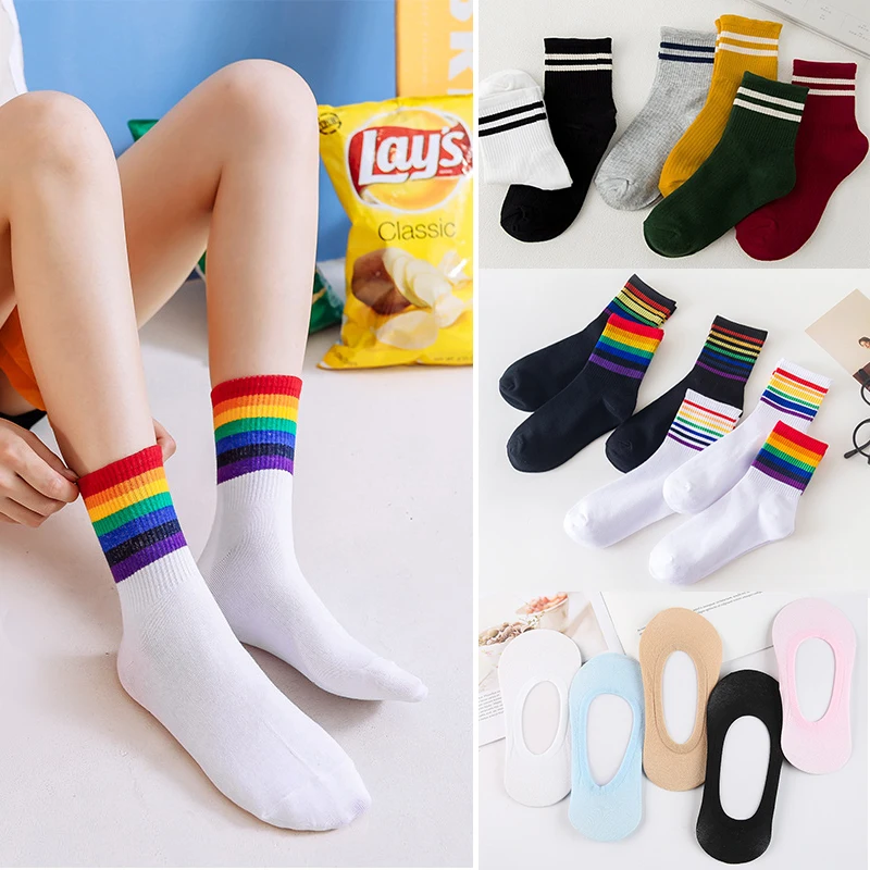 

5/4/3Pair Female Women's Short Socks Invisible No Show Low Cut Boat Socks Comfortable Cotton Socks Sokken Meias Four Season