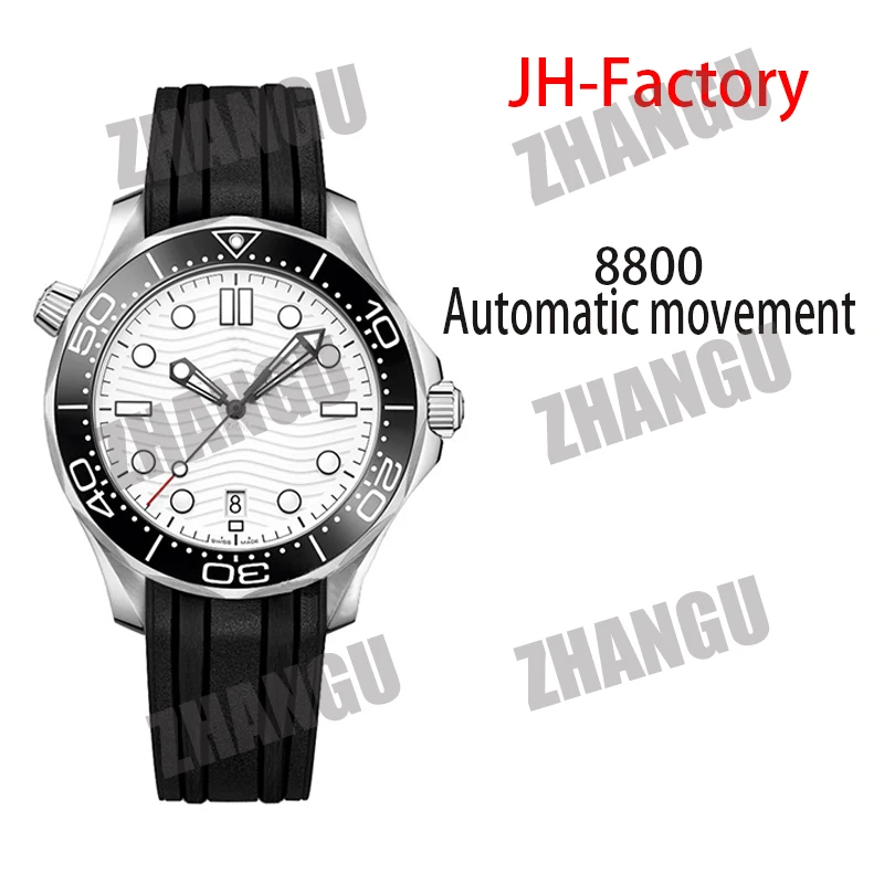 

brand AAA luxury mechanical men's stainless steel automatic sports business watch JH 42mm JH 1:1 best edition 8800 watch replica