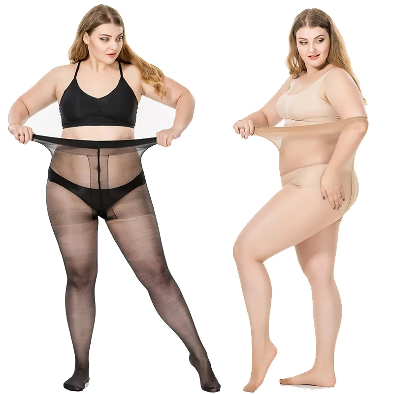 Женские Бесшовные колготки размера плюс летние тонкие нейлоновые дамские