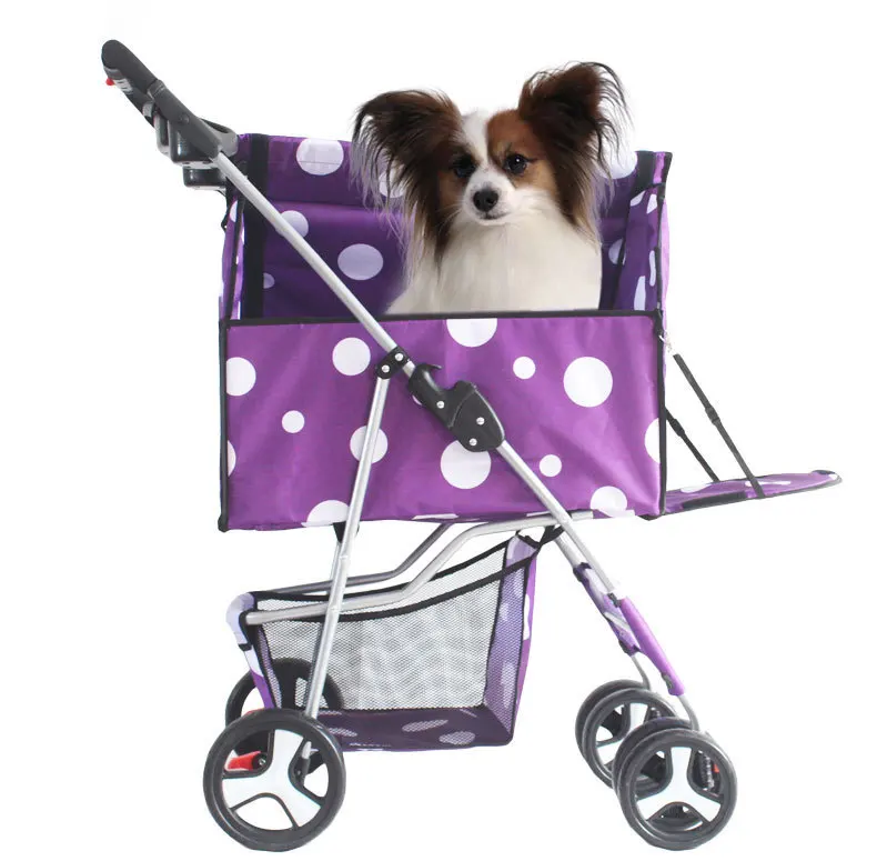 Pet cart dog cart foldable detachable washable body PET cart pack Teddy kennel pet four-wheeled cart
