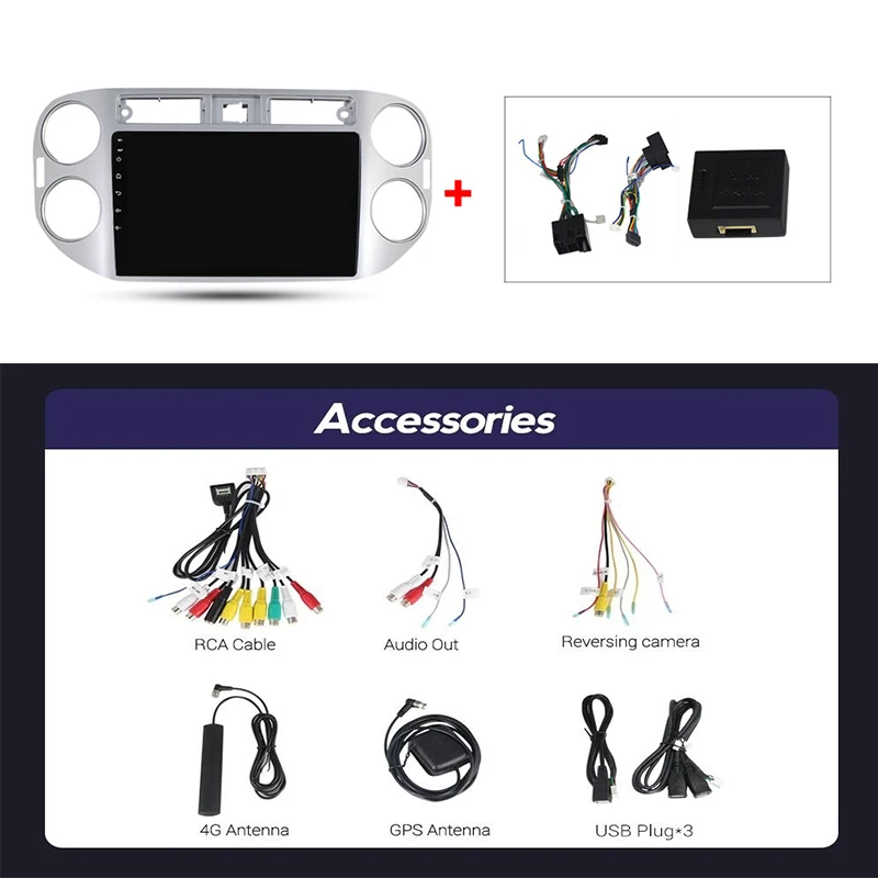 

New 6GB+128GB Octa Core QLED 1280*720 Android 10 Car Radio Navigation GPS Player For Volkswagen Tiguan 1 NF 2006 - 2016 No DVD