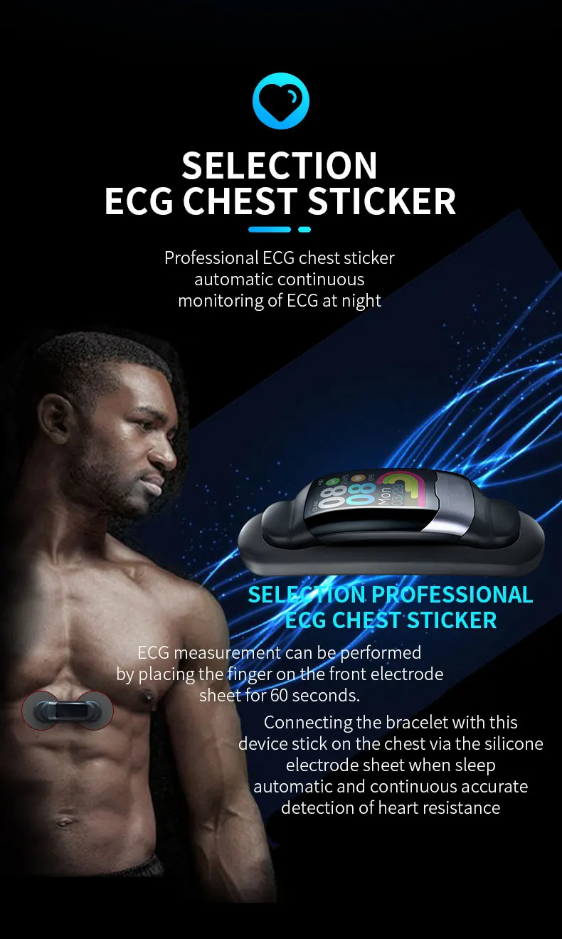 ECG PPG HRV SPOVAN Смарт-часы браслет кровяного давления для мужчин монитор сердечного ритма Спорт Цифровой Фитнес-Браслет Смарт часы для здоровья Смарт-часы фитнес-браслет с пульсометром и пульсометром для мужчин Смар