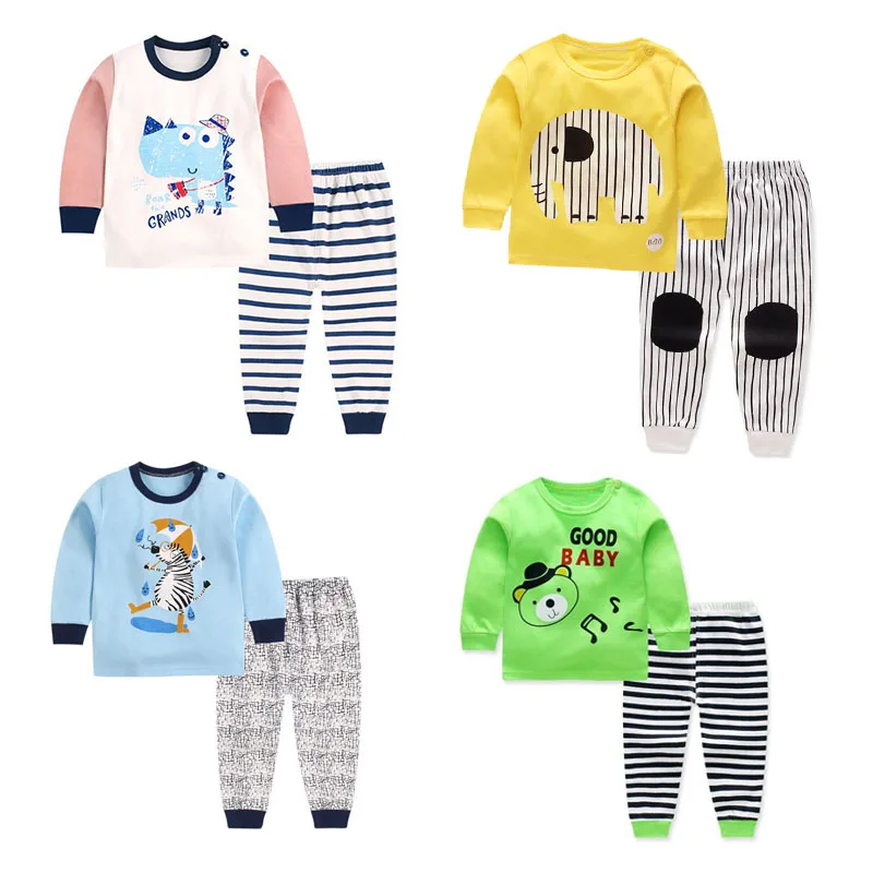 Коллекция 2019 года хлопковые комплекты одежды для маленьких мальчиков одежда