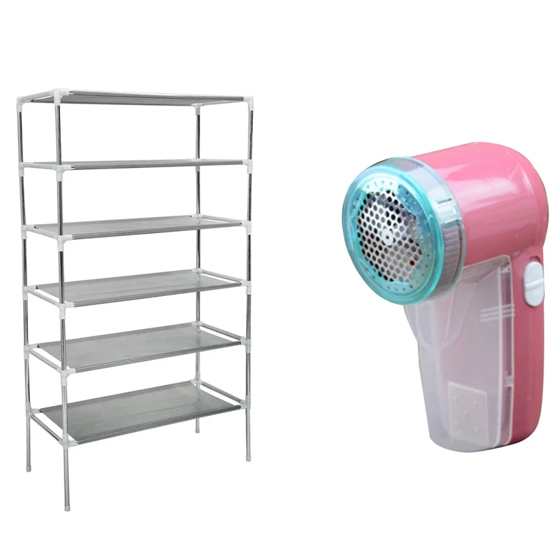 

6 Layers Removable Door Shoe Storage Cabinet Shelf & Electric Clothes Hair Removal Pills Hair Removal Agent Sweater