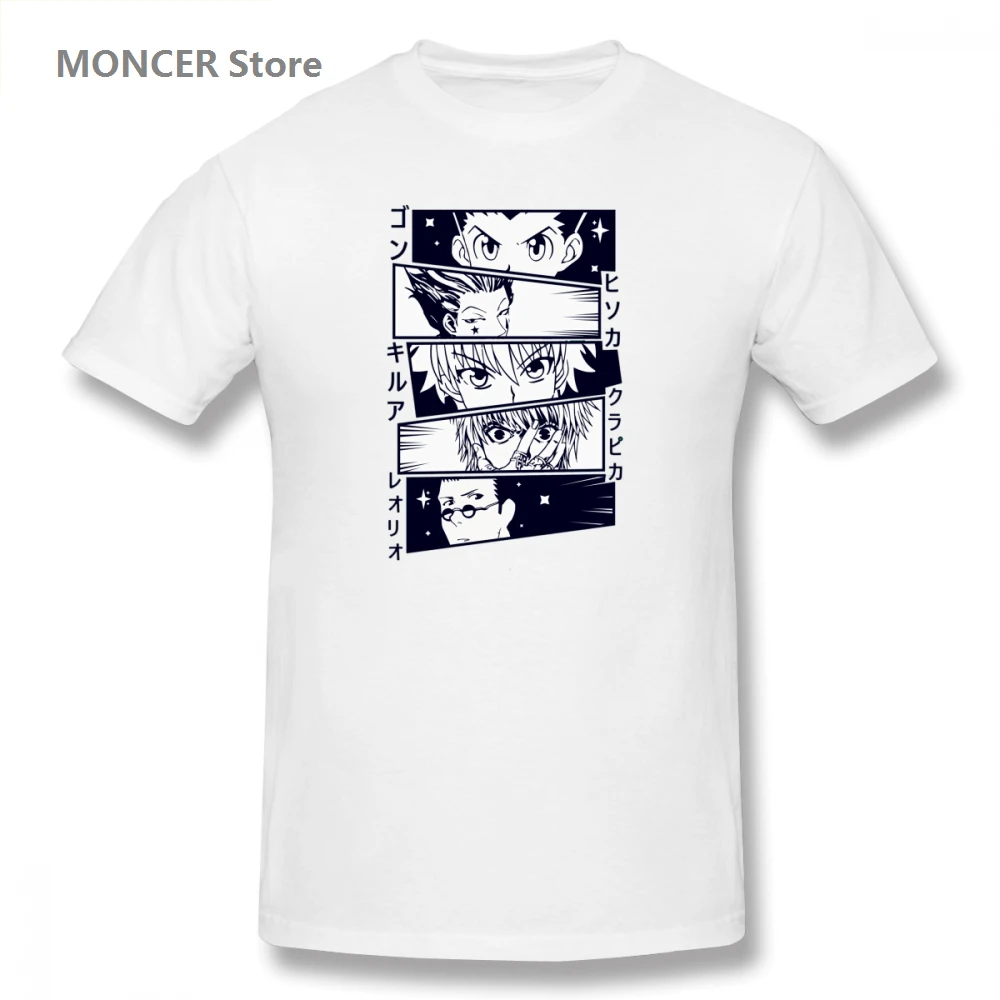 

Hunters Xx Hunter Best Characters Kurapikas Gon Killuas Leorios Hisokas Men's Basic Short Sleeve T-Shirt Many colors Casual Tees