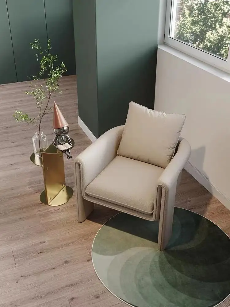 

TT Italian Light Luxury Single-Seat Sofa Chair Minimalist Creative Living Room Order Receiving Office Reception Area Leisure