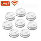 Датчик дыма Tuya, Wi-Fi, 8 шт., 85 дБ