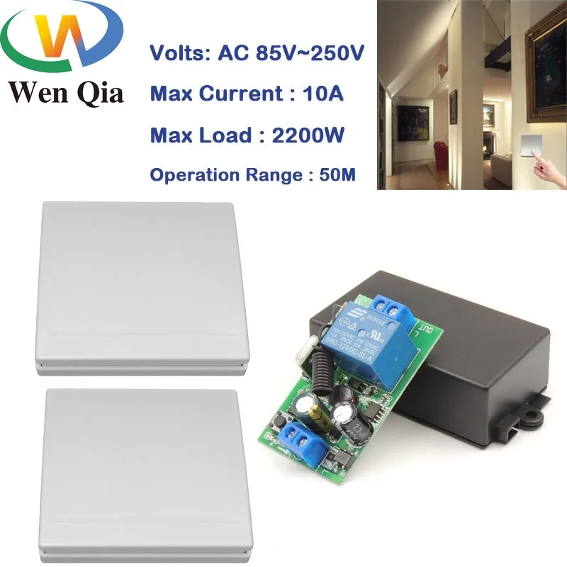 Wenqia 433 МГц Беспроводной РЧ пульт дистанционного управления Управление