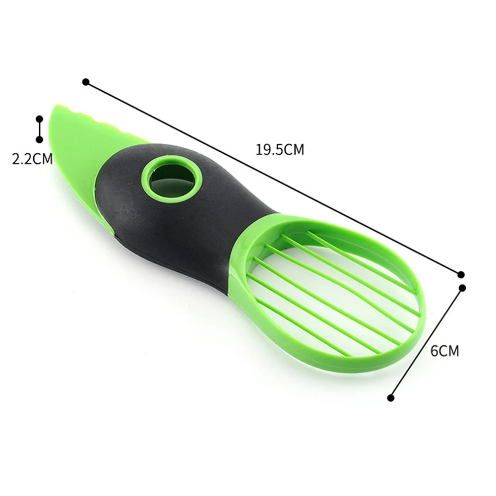 

3 In1 Multifunction Avocado Cutter Peel Pulp Separator Durable Easy To Cut Avocado Knife Ergonomic Design Slicer Kitchen Utensil
