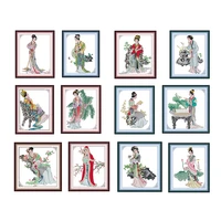 joy sunday stamped cross stitch chinese characters in the dream of the red chamber 11ct 14ct patterns embroidery needlework kits