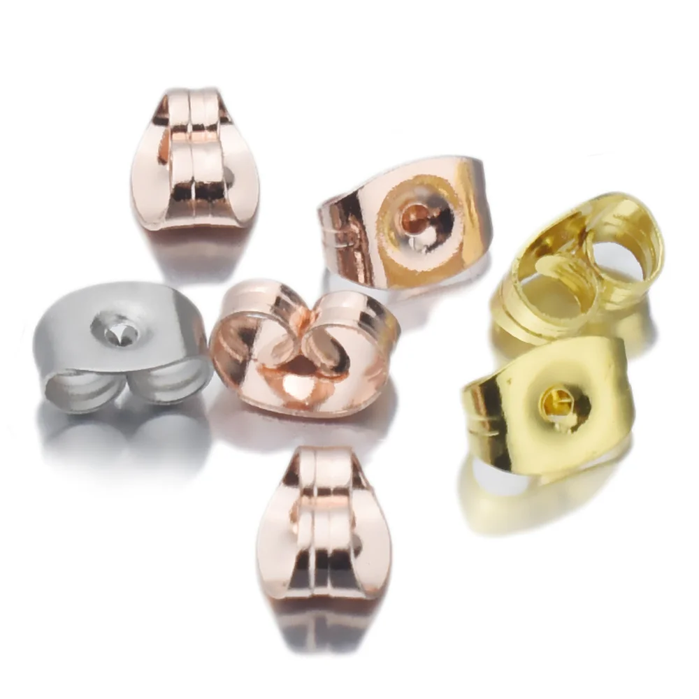 Твердая задняя часть сережек из нержавеющей стали 100 шт./лот|Ювелирная фурнитура