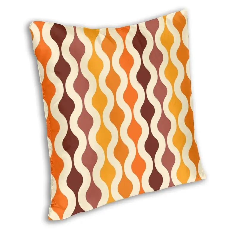 Наволочки для подушек Groovy в стиле 70-х годов с цветными полосками квадратная