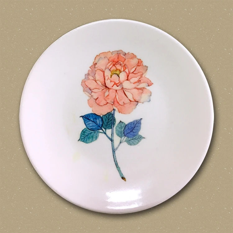 Креативная керамическая декоративная тарелка ручная роспись цветочные ремесла