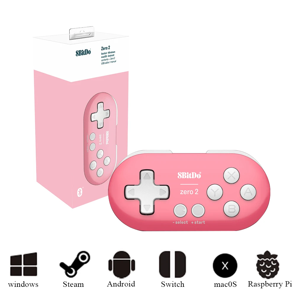 Беспроводной Bluetooth геймпад 8bitdo Zero 2 игровой контроллер для Nintendo Switch Raspberry PI Steam Win