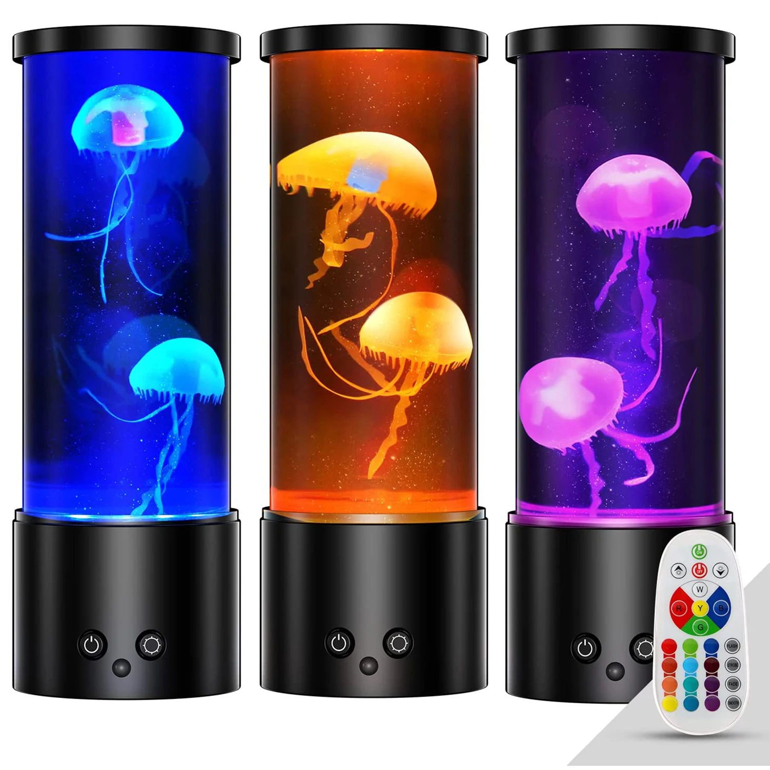 

Светодиодная лампа для аквариума, фэнтезийная Медуза с дистанционным управлением, питание от Usb/аккумулятора, меняет цвет, ночсветильник дл...