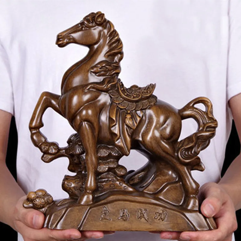 Китайская лошадь скульптура орнамент из смолы счастливые деньги ремесла