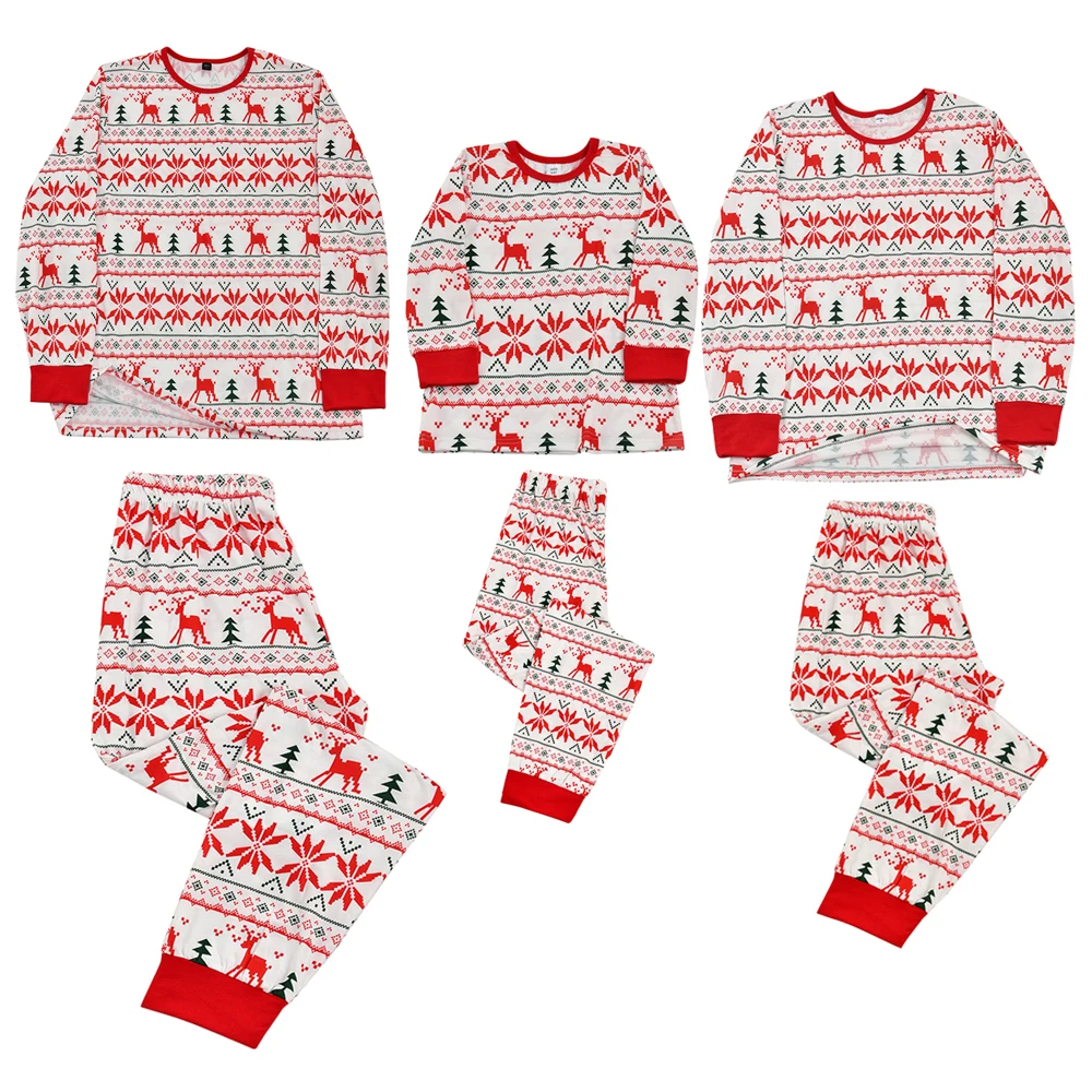 

Пижамный комплект для матери, отца, детей, Семейный комплект, зимняя Пижама с рождественским принтом 2021, одежда для сна с длинным рукавом, по...