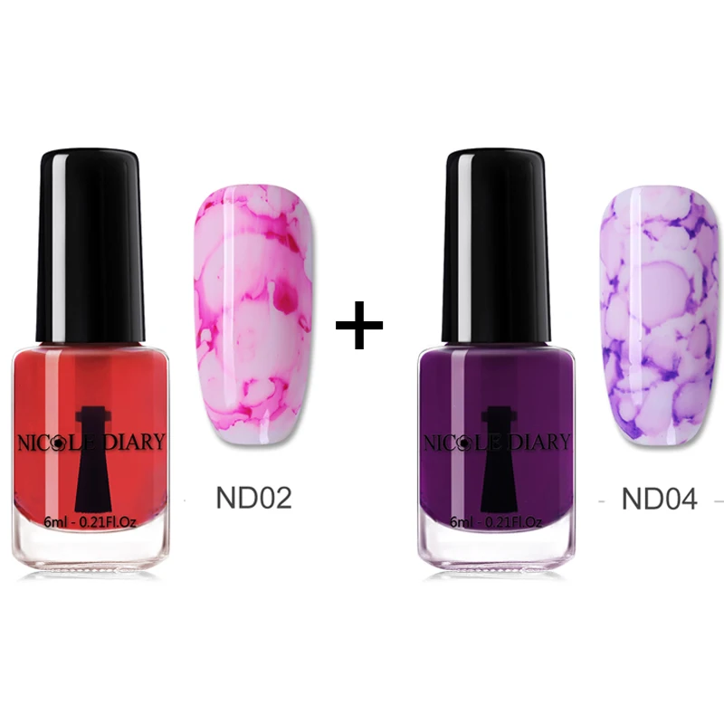 6ml Set 1 NICOLE DIARY 15 мл/6 мл акварельный лак для ногтей Цветущий DIY гель для ногтей Маникюрный Декор эффект дыма пузырьковый лак маникюрный лак - Цвет: 6ml Set 1