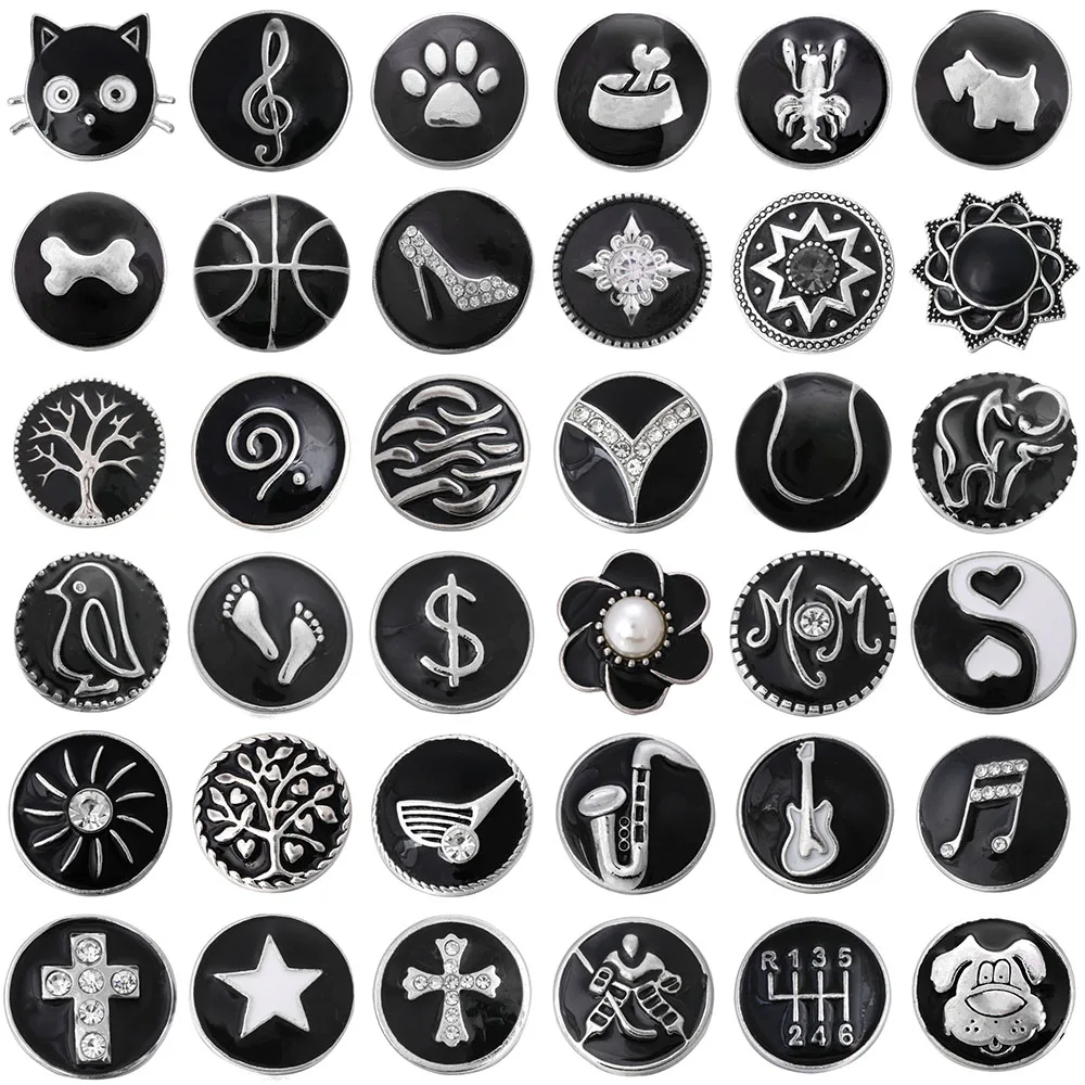 5 шт./лот оптовая продажа застежки для ювелирных изделий черные металлические