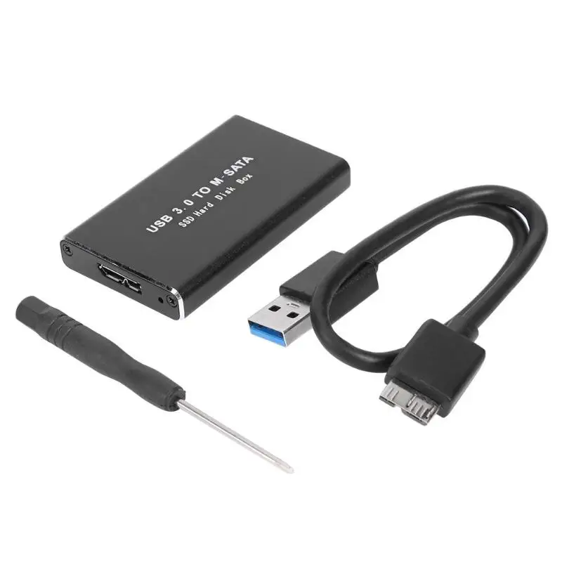 Мини SSD жесткий диск чехол USB3.0 адаптер mSATA корпус алюминиевый сплав внешний