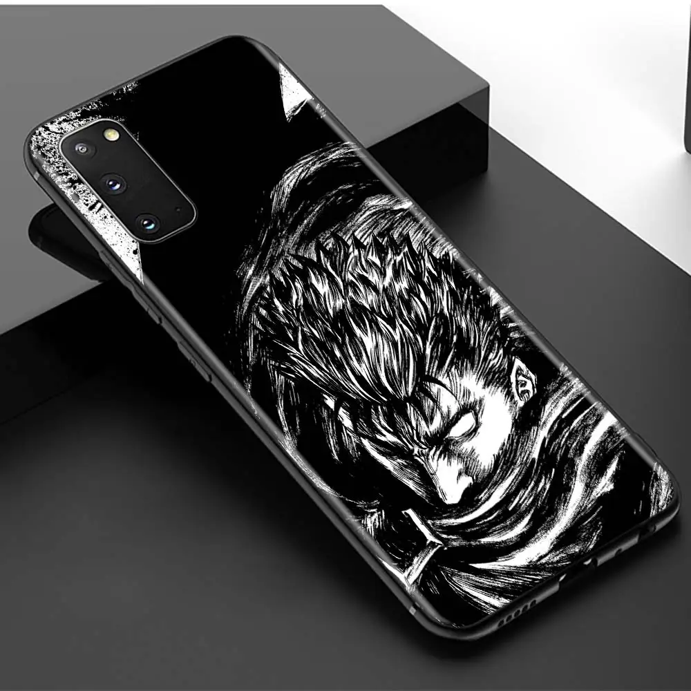 Berserk Guts Anime Phone Case For Samsung Galaxy S23 S22 S21 S20 FE Ultra S10 S9 S8 Plus Note 20Ultra 10Plus TPU Cover Coque