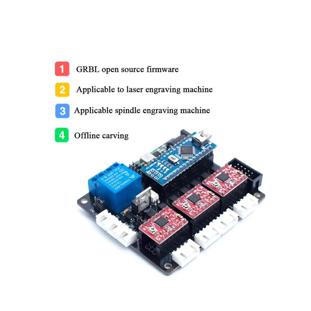 CNC GRBL 3 оси плата управления лазерный драйвер USB 12 В DIY ЧПУ резак гравер PCB