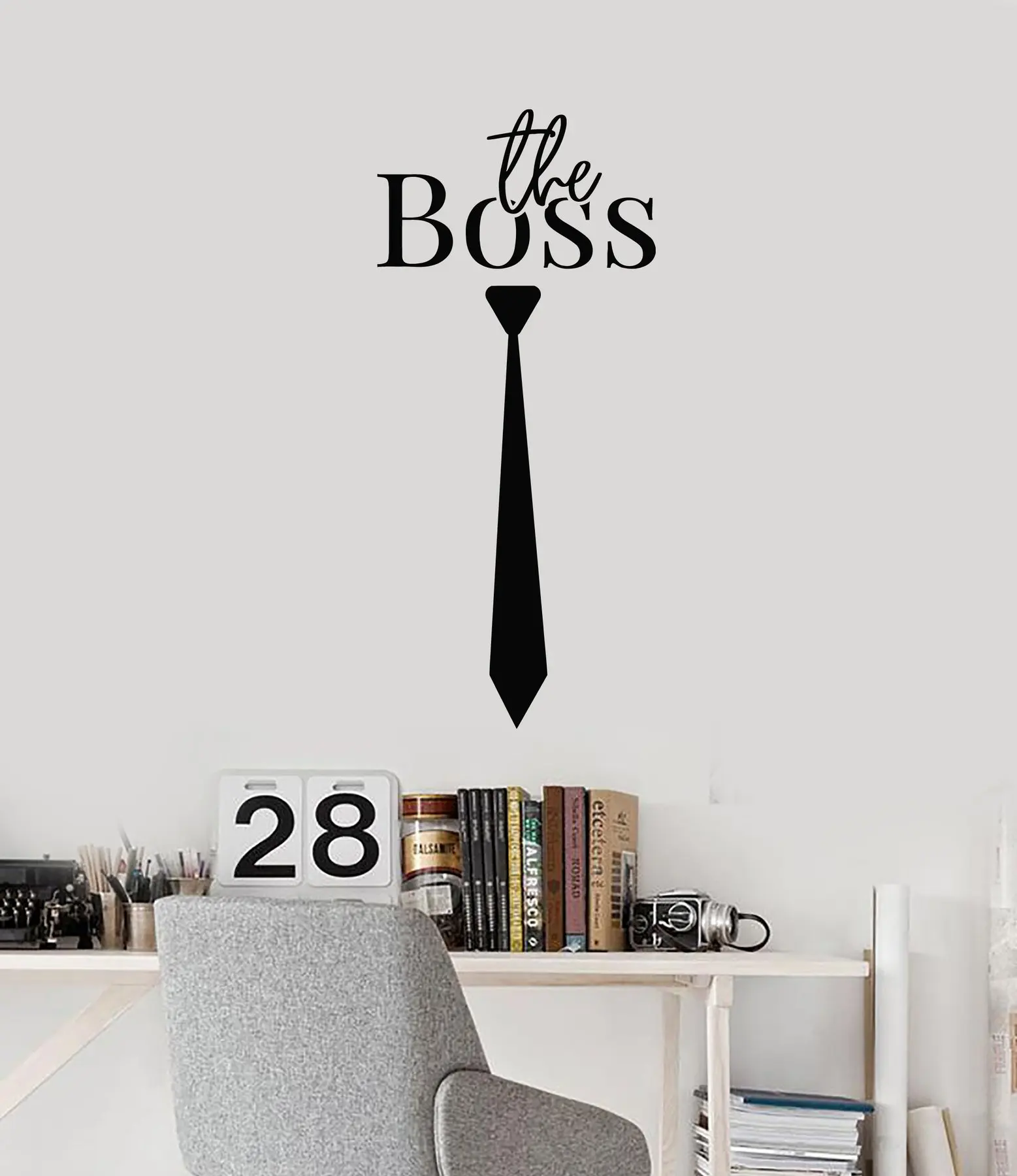 

Office Vinyl Wall Stickers Boss Tie Decal Boss Office Sticker Mural Home Bedroom Studio Wall Fashion Art Decoration bg9