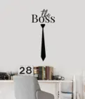 Офисные виниловые наклейки на стену Наклейка на стену с изображением босса галстука Наклейка на стену для дома спальни студии модное художественное украшение bg9